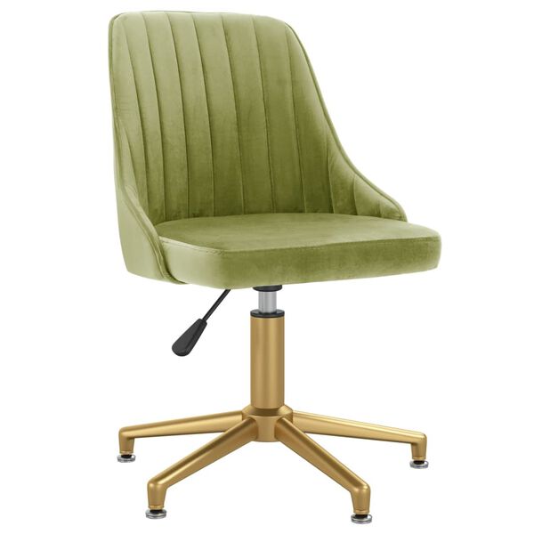 vidaXL Esszimmerst&uuml;hle 6 Stk. Drehbar Hellgr&uuml;n Samt