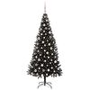 vidaXL Weihnachtsbaum mit 300 LEDs mit St&auml;nder Schwarz 210 cm PVC
