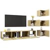 vidaXL 6-tlg. TV-Schrank-Set Sonoma-Eiche Holzwerkstoff