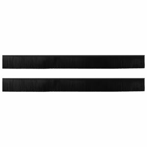 vidaXL Selbstklebende T&uuml;rb&uuml;rstendichtungen 2 pcs Schwarz 100 cm