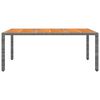 vidaXL 7-tlg. Garten-Essgruppe Poly Rattan Grau