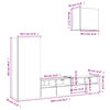 vidaXL 4-tlg. Wohnwand Wei&szlig; Holzwerkstoff