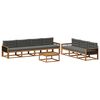 vidaXL Outdoor-Sofagarnitur 8 stk. Natur und Anthrazit
