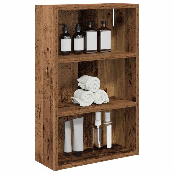 vidaXL Badezimmer-Wandschrank Altholz 40 x 16 x 62,5 cm Holzwerkstoff