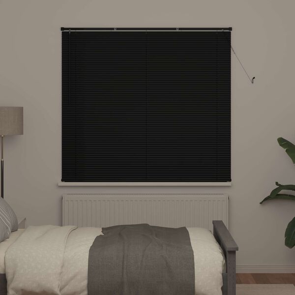 vidaXL Venetianer Jalousie Verstellbar Schwarz 150 x 140 cm PVC