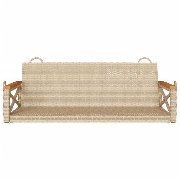 vidaXL H&auml;ngebank Beige 109x62x40 cm Poly Rattan