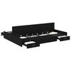 vidaXL Aufbewahrungsbettgestell Schwarz Eichen-Optik 135 x 190 cm