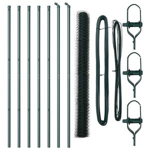 vidaXL Zaunpfosten Gr&uuml;n