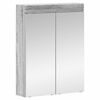 vidaXL Badezimmerspiegelschrank TULUM Graues Sonoma 60 x 16,5 x 78 cm