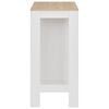 vidaXL Bartisch mit Regal Weiß 110x50x103 cm