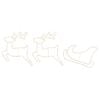 vidaXL Rentier und Schlitten Weihnachtsdekoration LOVIISA 180 LEDs