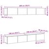 vidaXL TV-Schrankset 4 pcs Schwarz Eichen-Optik 100 x 30 x 30 cm
