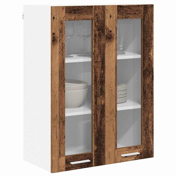 vidaXL H&auml;ngeschrank mit Speicher Altholz 60 x 31 x 80 cm Holzwerkstoff