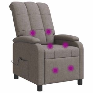 vidaXL Massage Relaxsessel Taupe Stoff