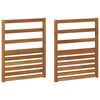 vidaXL Armlehnen 2 pcs Braun 59 x 4 x 73 cm Holzwerkstoff