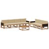 vidaXL Outdoor-Sofagarnitur mit Kissen 8 pcs Natur und Beige