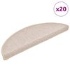 vidaXL Stufenmatten 20 Stk. 56x17x3 cm Taupe Halbrund