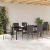 vidaXL Garten Essgruppe 7 pcs Braun Pulverbeschichteter Stahl