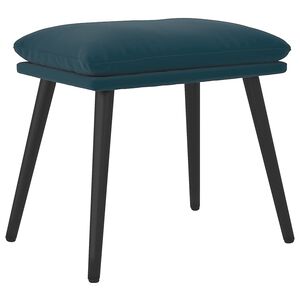 vidaXL Fu&szlig;hocker Blau 45x29,5x35 cm Samt