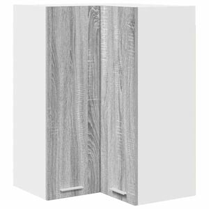 vidaXL H&auml;ngeschrank Grau Sonoma und Wei&szlig; 57 x 57 x 80 cm Holzwerkstoff