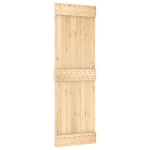 vidaXL Schiebet&uuml;r NARVIK Nat&uuml;rlich und Schwarz 70 x 210 cm (152,5 cm)