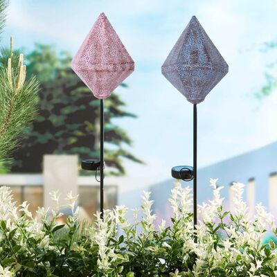 Luxform Solare LED-Garten-Steckleuchte Tyana Orientalisch Rosa