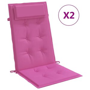 vidaXL Hochlehner-Auflagen 2 Stk. Rosa Oxford-Gewebe