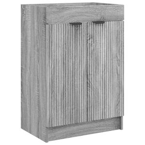vidaXL Unter dem Waschbecken Badschrank Grau Sonoma 56 x 37,5 x 81 cm