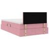vidaXL Bett mit Stauraum und LED mit Matratze Rosa 120 x 200 cm Samt