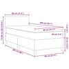 vidaXL Boxspringbett Hellgrau und Weiß 203 x 80 x 88 cm Cordstoff