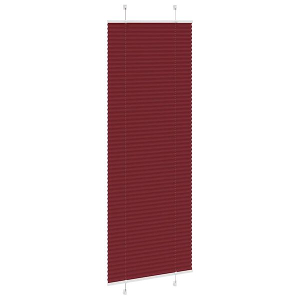 vidaXL Plissee Bordeauxrot 80x200 cm Stoffbreite 79,4 cm Polyester