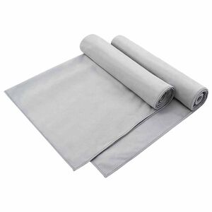 vidaXL Außenstuhl Handtücher 2 pcs Grau 130 x 60 cm