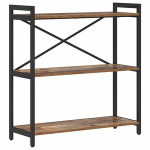 vidaXL B&uuml;cherregal 80 x 30 x 85 cm Holzwerkstoff Altholz