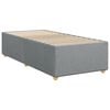 vidaXL Boxspringbett mit Matratze Hellgrau 90x200 cm Stoff