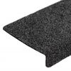 vidaXL Stufenmatten Selbstklebend 10 Stk. 65x21x4 cm Grau Rechteckiger Rand