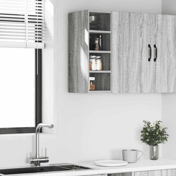 vidaXL H&auml;ngeschrank Riga Grau Sonoma 20x29,5x60 cm Holzwerkstoff