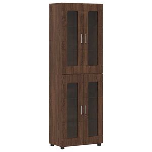 vidaXL Highboard mit Regal FLORIN Braun Eichen-Optik 60 x 35 x 182 cm