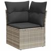 vidaXL Garten-Sofa-Set mit Kissen 6 pcs Hellgrau Poly-Rattan