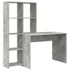 vidaXL Schreibtisch Beton Grau Holzwerkstoff 138,5 x 55 x 143 cm