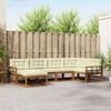 vidaXL Outdoor-Sofagarnitur mit Kissen 6 pcs Natur und Creme