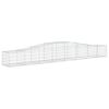 vidaXL Gabione mit Hochbogen 400x50x40/60 cm Verzinktes Eisen