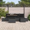 vidaXL Garten Essgruppe mit Kissen 6 pcs Schwarz und Braun
