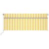 vidaXL Markise Manuell Einziehbar mit Rollo 4x3 m Gelb & Weiß