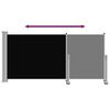 vidaXL Ausziehbare Seitenmarkise 120x300 cm Schwarz