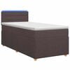 vidaXL Boxspringbett mit Matratze Dunkelbraun 90 x 200 cm Stoff