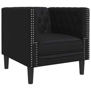 vidaXL Sofa Schwarz 74,5 x 71 x 70,5 cm PVC