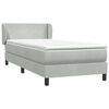 vidaXL Boxspringbett mit Matratze Hellgrau 90x210 cm Samt