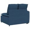 vidaXL Modulares Sofa Endmodul mit Armlehne Kissen Blau 100 cm
