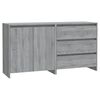 vidaXL 2-tlg. Sideboard Grau Sonoma Holzwerkstoff