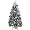 vidaXL K&uuml;nstlicher Weihnachtsbaum Klappbar 300 LEDs & Kugeln 240 cm